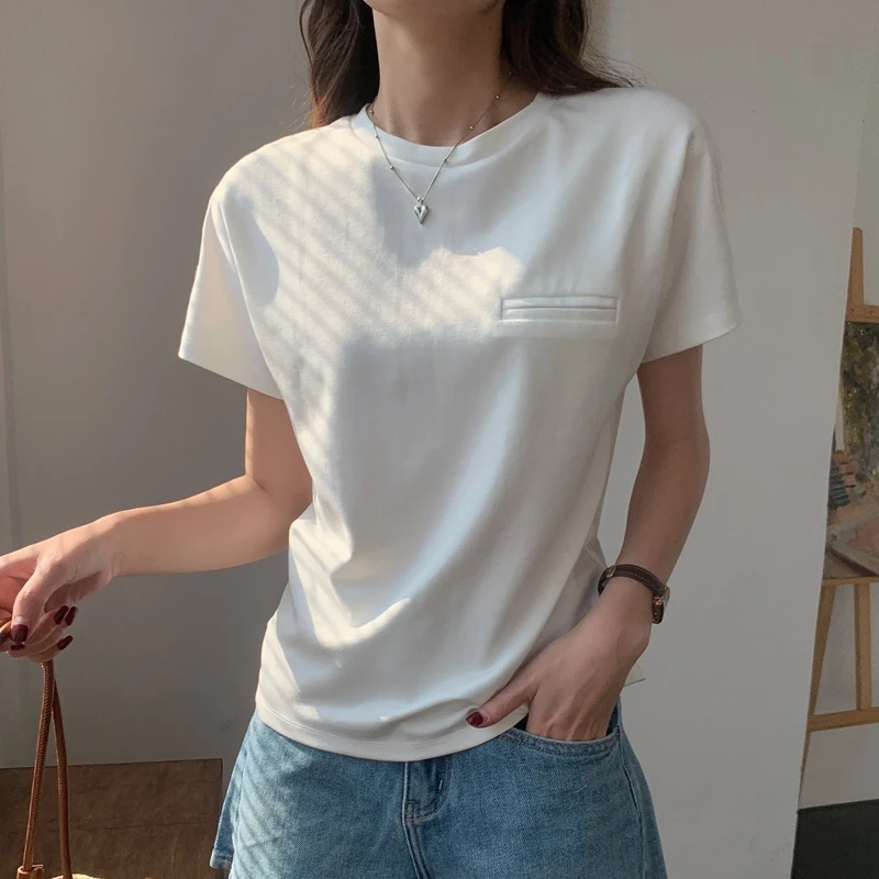pure Cotton O Neck short Sleeve t Shirt for Women simple y2k tops summer Black Casual loose Basic Woman T-Shirts White Clothing
pure Cotton O Neck short Sleeve t Shirt for Women simple y2k tops summer Black Casual loose Basic Woman T-Shirts White Clothing