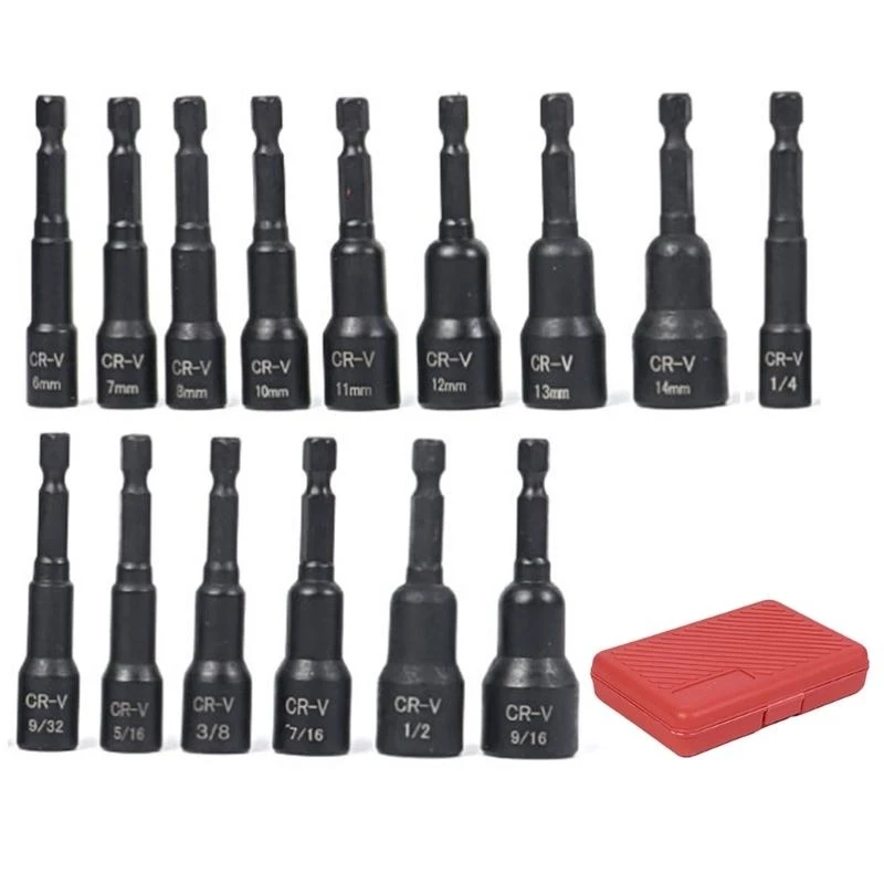 15Pcs Nut Driver Set Impact Power Nut Driver Drill Bit Quick Changes 448A
15Pcs Nut Driver Set Impact Power Nut Driver Drill Bit Quick Changes 448A