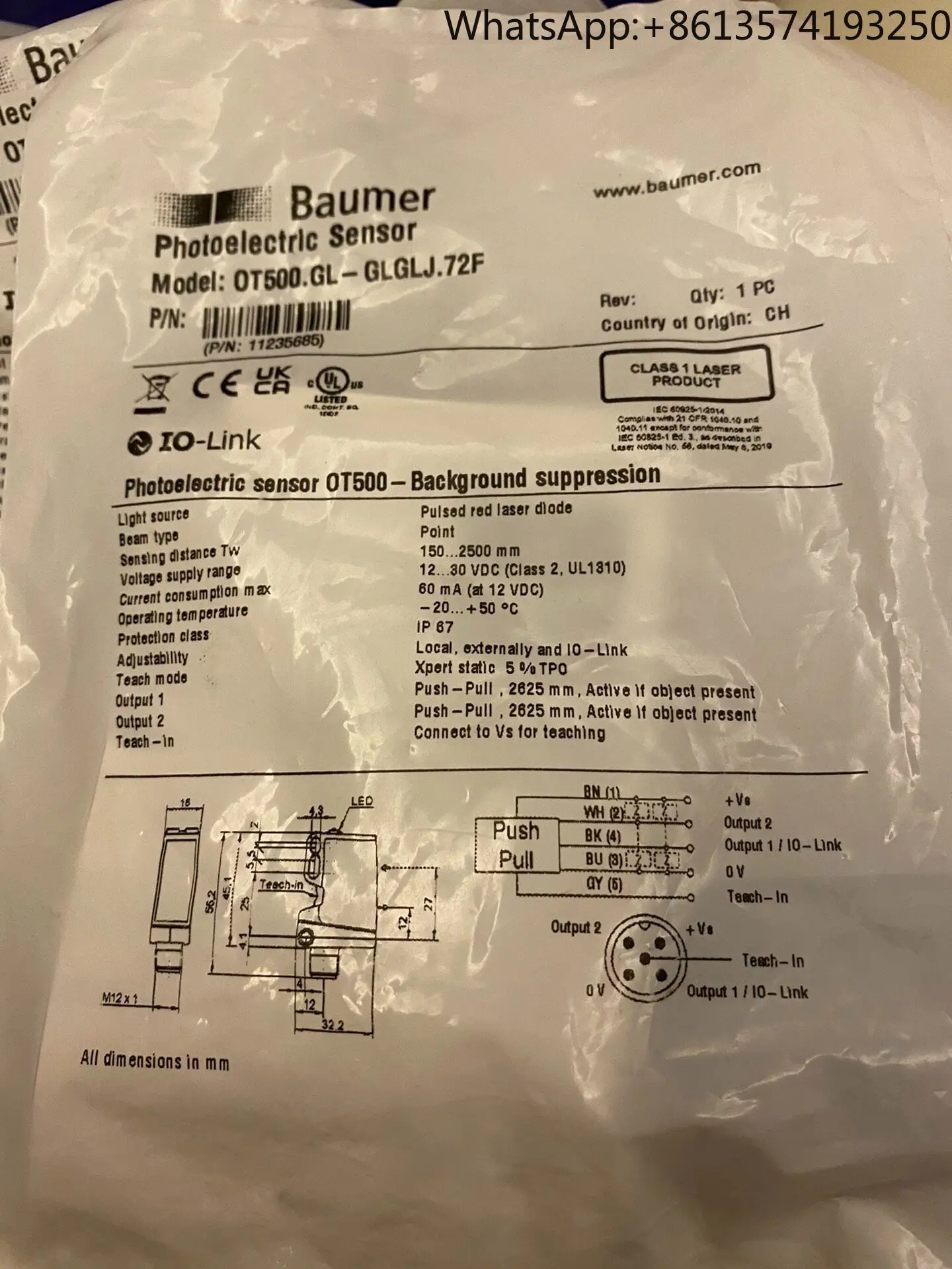 Baomeng OT500.GL-GLGLJ.72F new original genuine optoelectronicsin stock
Baomeng OT500.GL-GLGLJ.72F new original genuine optoelectronicsin stock