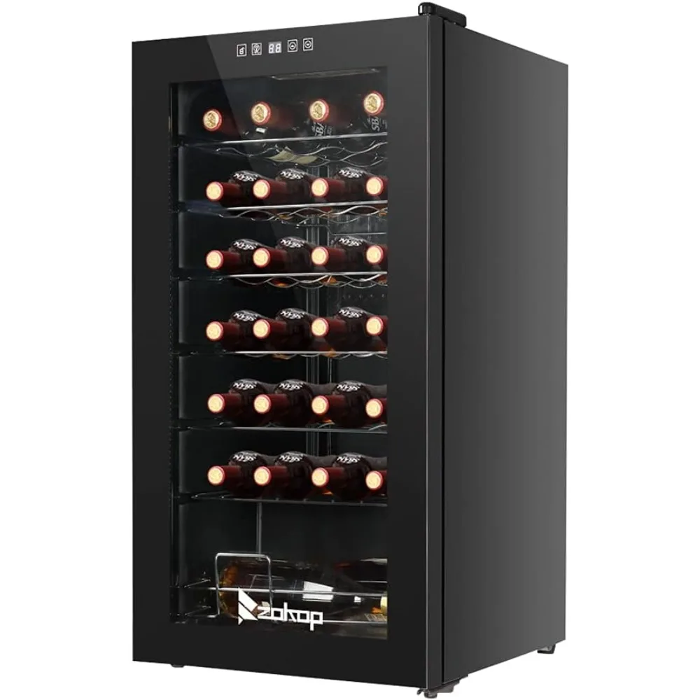 28 Bottle Compressor Wine Cooler Refrigerator w/Adjustable Temperature, Freestanding Compact Mini Wine Fridge
28 Bottle Compressor Wine Cooler Refrigerator w/Adjustable Temperature, Freestanding Compact Mini Wine Fridge