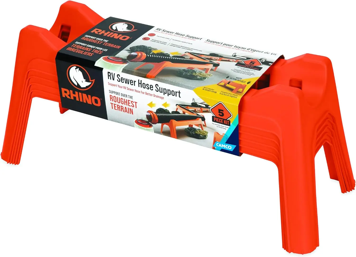 Rhino RV Sewer Hose Support Kit - Extends Over Uneven Terrain for Easy Drainage - Supports Up to 15-Feet of RV Sewer Hose
Rhino RV Sewer Hose Support Kit - Extends Over Uneven Terrain for Easy Drainage - Supports Up to 15-Feet of RV Sewer Hose
