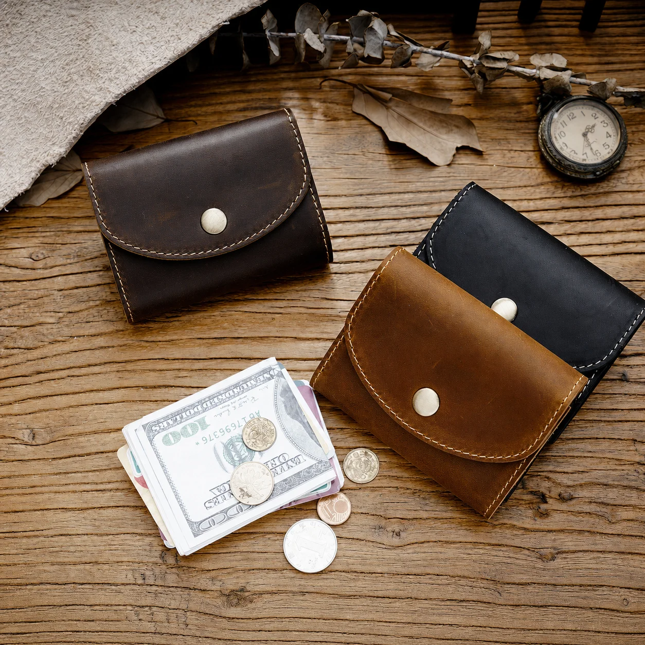 Accordion Wallet Compact Leather Closure Wallet Crazy Horse Leather Wallet Neutral For Casual Gatherings Short Trips Everyday
Accordion Wallet Compact Leather Closure Wallet Crazy Horse Leather Wallet Neutral For Casual Gatherings Short Trips Everyday