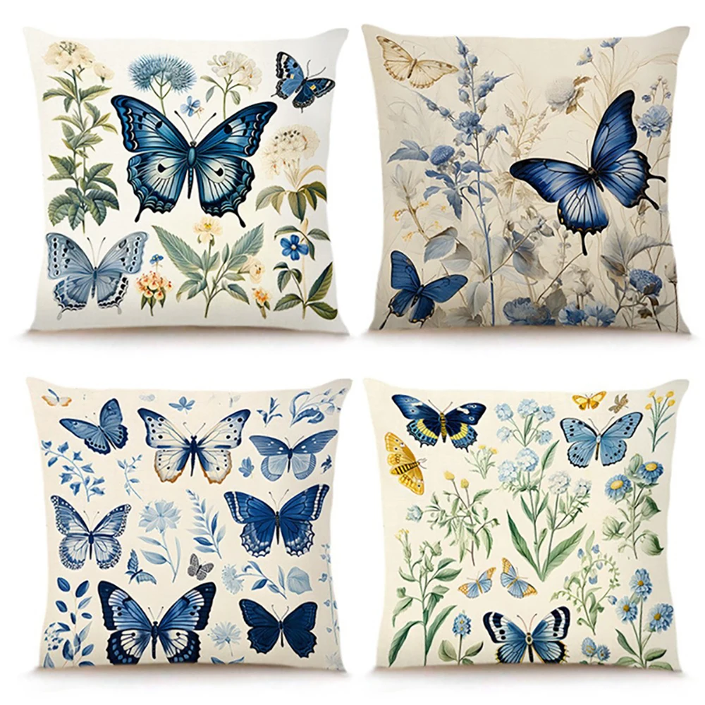 Blue Butterflies and Floral Pillow CoversSuitable for sofa car bedroom decorative cushion cover pillow cover
Blue Butterflies and Floral Pillow CoversSuitable for sofa car bedroom decorative cushion cover pillow cover