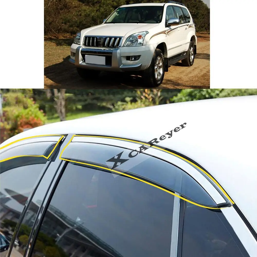 For TOYOTA Prado FJ120 2003-2005 2006-2009 Car Body Styling Sticker Plastic Window Glass Wind Visor Rain/Sun Guard Vent Parts
For TOYOTA Prado FJ120 2003-2005 2006-2009 Car Body Styling Sticker Plastic Window Glass Wind Visor Rain/Sun Guard Vent Parts