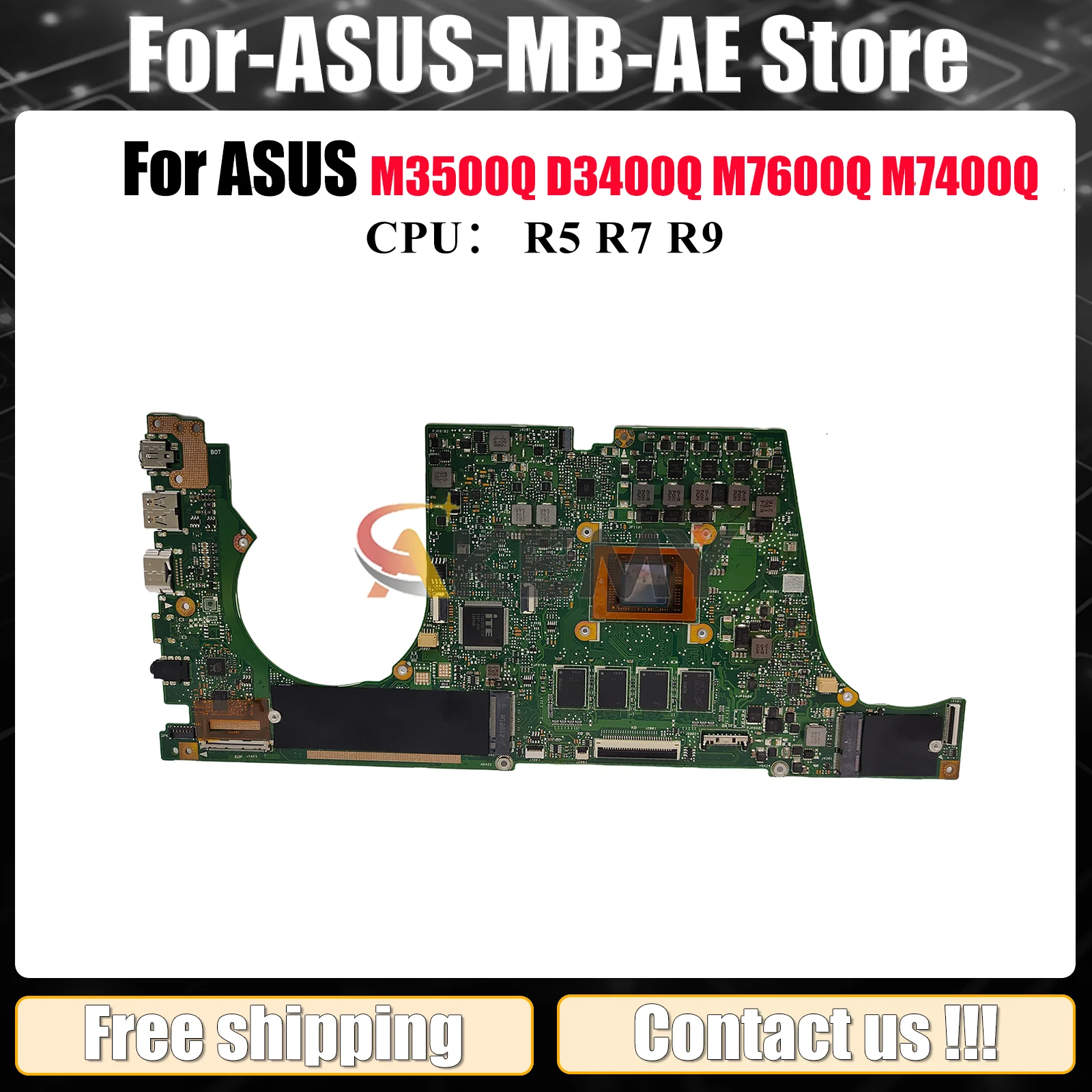 Материнская плата M3400QA для ноутбука ASUS VivoBook D3400Q M3400QE M7400Q M7600Q M3400Q M3401Q M3400QC M3500Q с процессором R5 R7 R9
Материнская плата M3400QA для ноутбука ASUS VivoBook D3400Q M3400QE M7400Q M7600Q M3400Q M3401Q M3400QC M3500Q с процессором R5 R7 R9