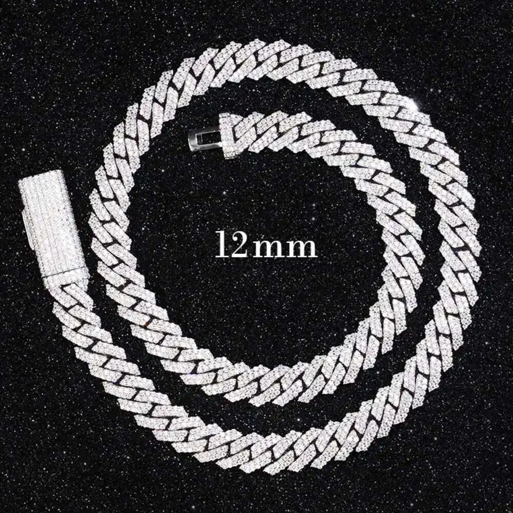 Light S925 Real Moissanite with Gra 12mm 2rows Iced Out Cuban Necklace Chain for Male
Light S925 Real Moissanite with Gra 12mm 2rows Iced Out Cuban Necklace Chain for Male
