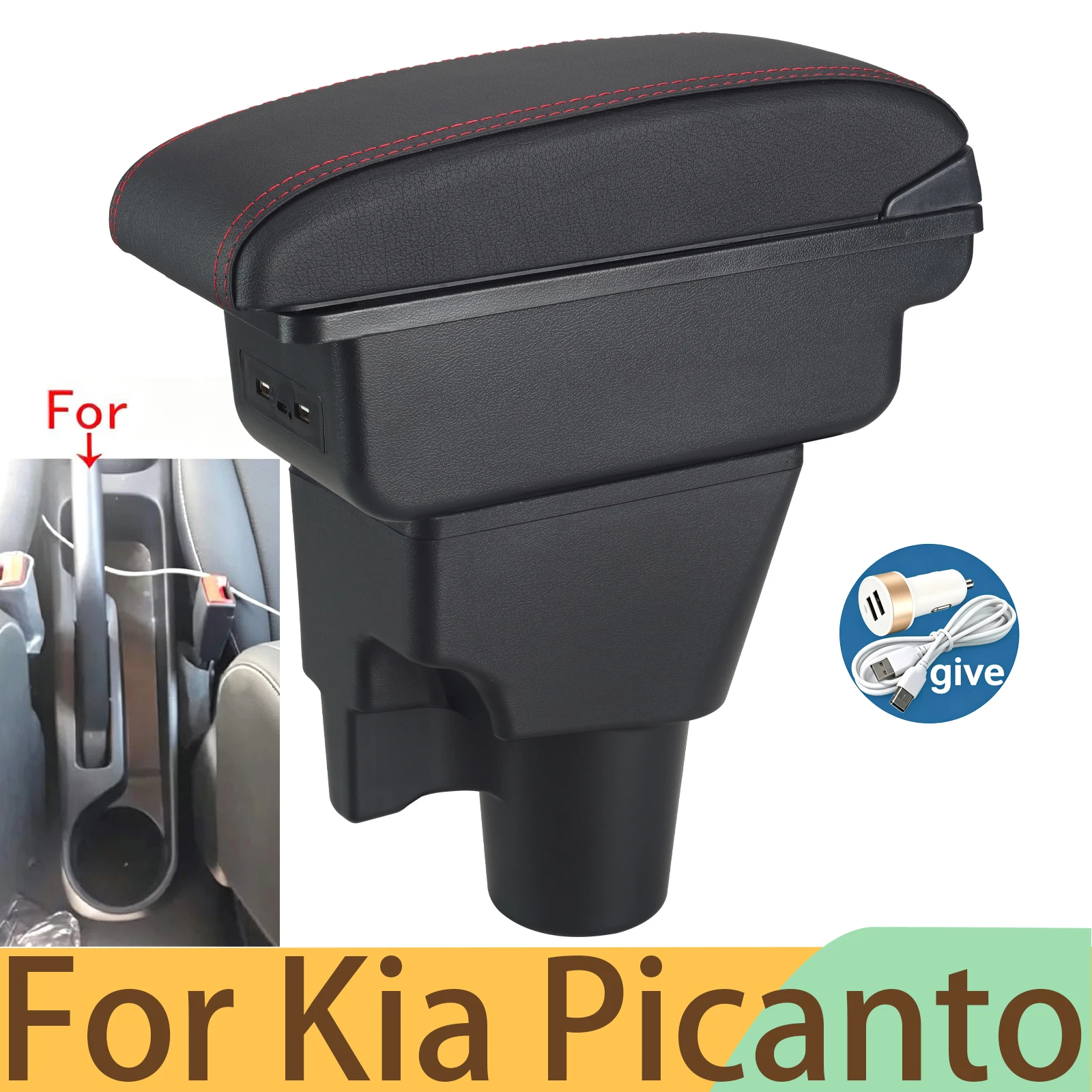 For Kia Picanto Armrest Box For Kia Picanto 3X-Line Car Armrest Curved Surface leather Simple installation Storage box Interior
For Kia Picanto Armrest Box For Kia Picanto 3X-Line Car Armrest Curved Surface leather Simple installation Storage box Interior
