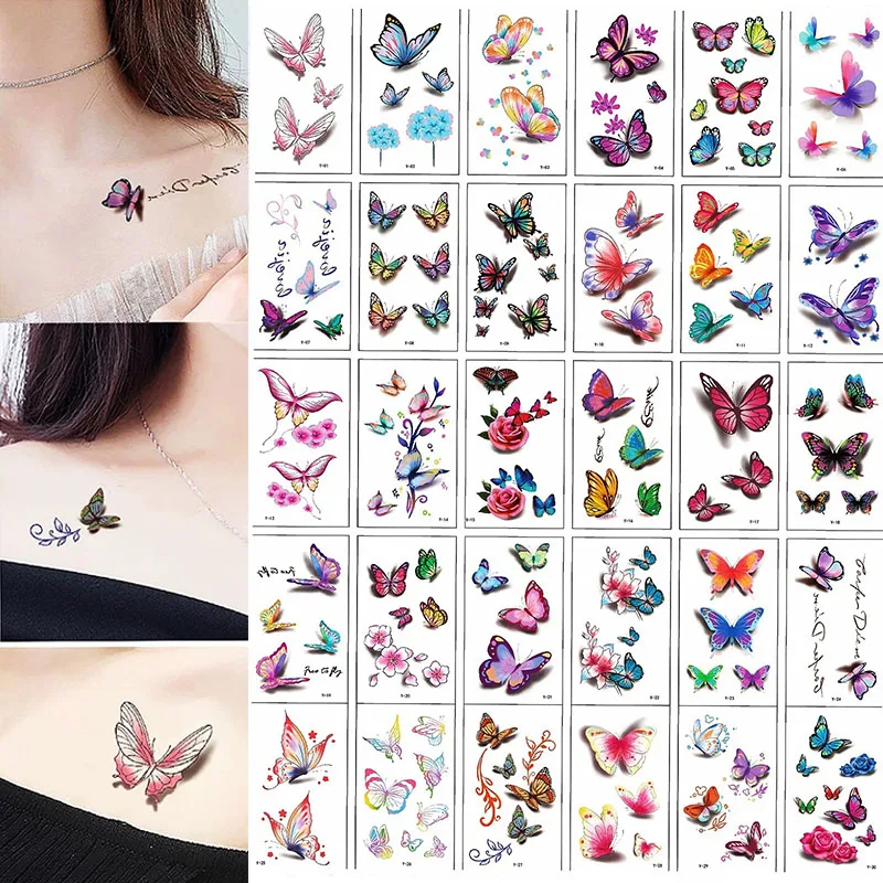 30 шт., водонепроницаемые наклейки с изображением бабочек, поддельные татуировки для детей, временные татуировки для женщин, ZS314
30 шт., водонепроницаемые наклейки с изображением бабочек, поддельные татуировки для детей, временные татуировки для женщин, ZS314