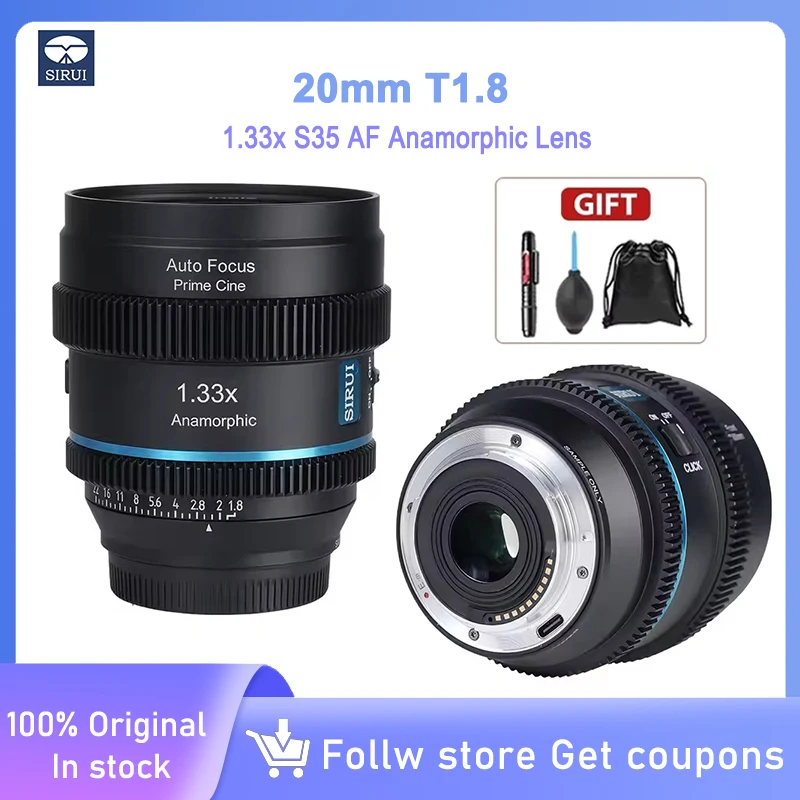 SIRUI 20 мм T1.8 1.33X Анаморфный объектив S35 с автофокусом, широкоугольный объектив с двигателем STM для камеры Sony E Nikon Z Fuji X M4/3 L с креплением
SIRUI 20 мм T1.8 1.33X Анаморфный объектив S35 с автофокусом, широкоугольный объектив с двигателем STM для камеры Sony E Nikon Z Fuji X M4/3 L с креплением