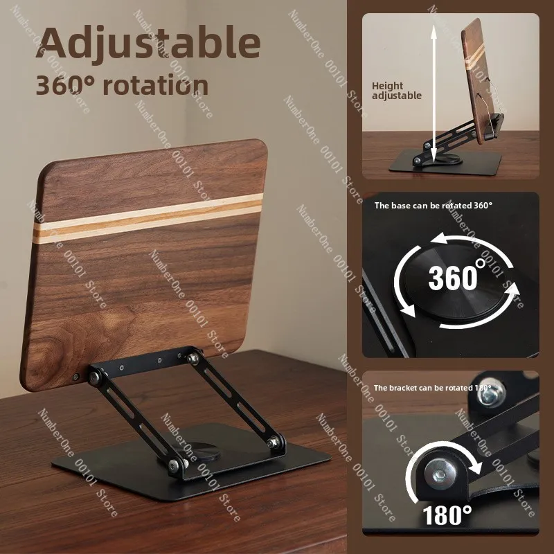 Walnut Wood Rotatable Book Holder Adjustable Lifting Desktop Reading Stand Multifunctional Bookshelf Support
Walnut Wood Rotatable Book Holder Adjustable Lifting Desktop Reading Stand Multifunctional Bookshelf Support
