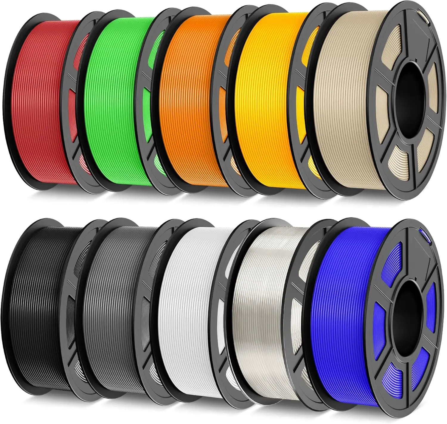 10 KG PLA 3D Printer Filament Bundle, 1.75mm, 10 Colors, Neatly Wound, 1kg/Spool
10 KG PLA 3D Printer Filament Bundle, 1.75mm, 10 Colors, Neatly Wound, 1kg/Spool