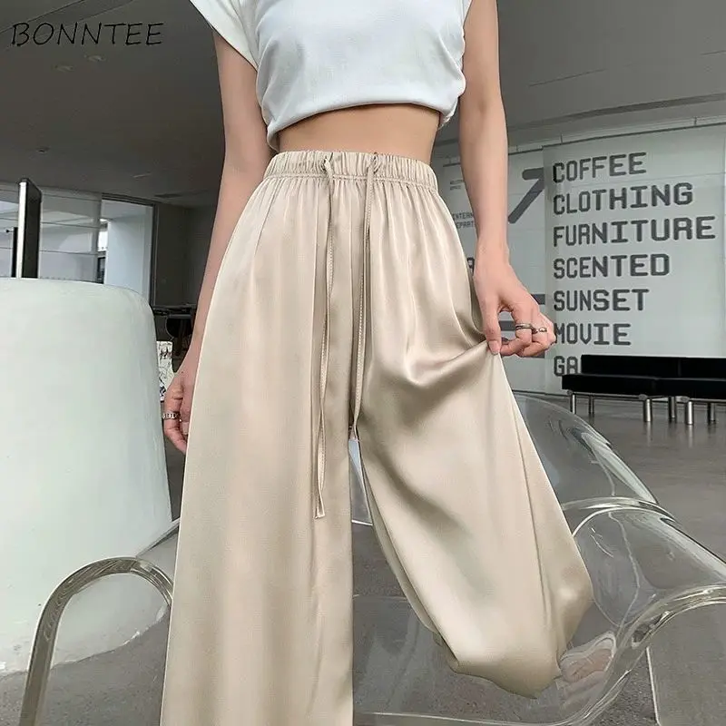 Casual Wide Leg Pants Women Loose Elegant Office Ladies High Waist Drawstring Trousers Korean Fashion Summer Cool Cozy Simple
Casual Wide Leg Pants Women Loose Elegant Office Ladies High Waist Drawstring Trousers Korean Fashion Summer Cool Cozy Simple