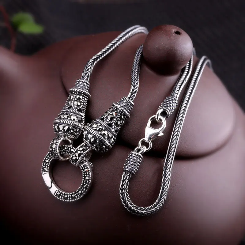 BOCAI S925 серебряные украшения универсальная пряжка ожерелье «лисий хвост» для мужчин женщин тайское серебро ретро длинная цепочка для свитера
BOCAI S925 серебряные украшения универсальная пряжка ожерелье «лисий хвост» для мужчин женщин тайское серебро ретро длинная цепочка для свитера