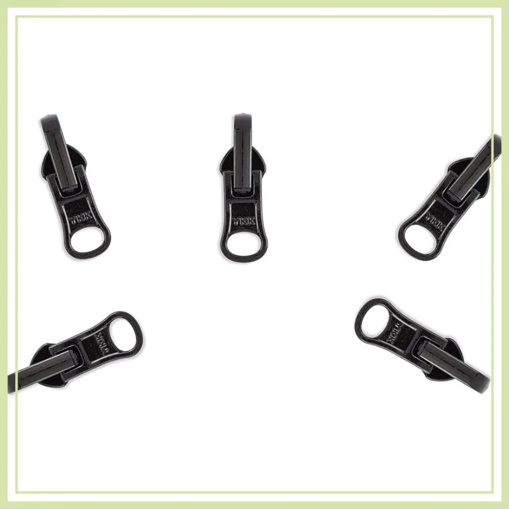 #5 Coil Zipper Sliders for Jackets - Black, 5 Pack
#5 Coil Zipper Sliders for Jackets - Black, 5 Pack