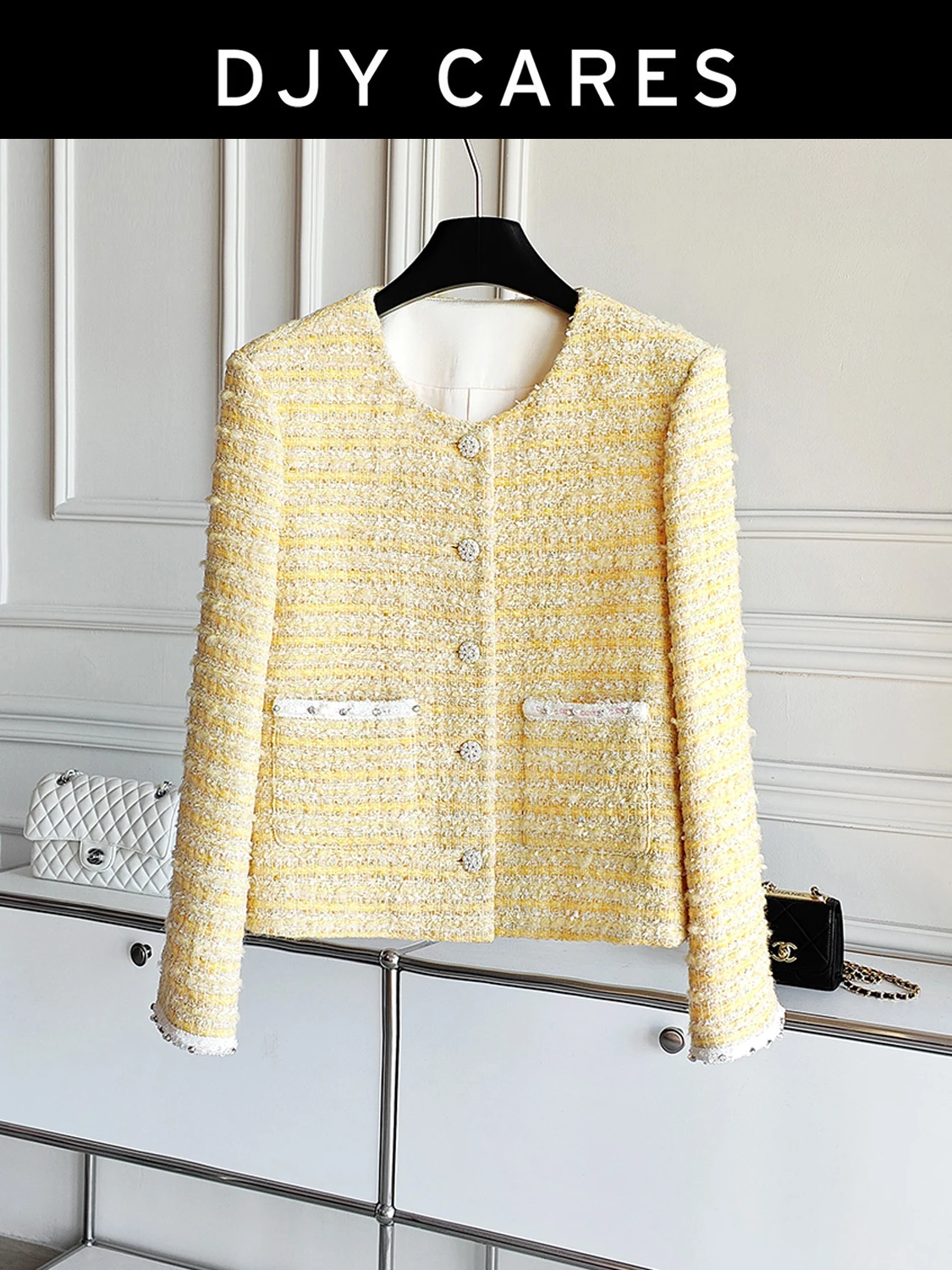 New Simple lemon yellow jacket, fashionable and versatile top big size
New Simple lemon yellow jacket, fashionable and versatile top big size