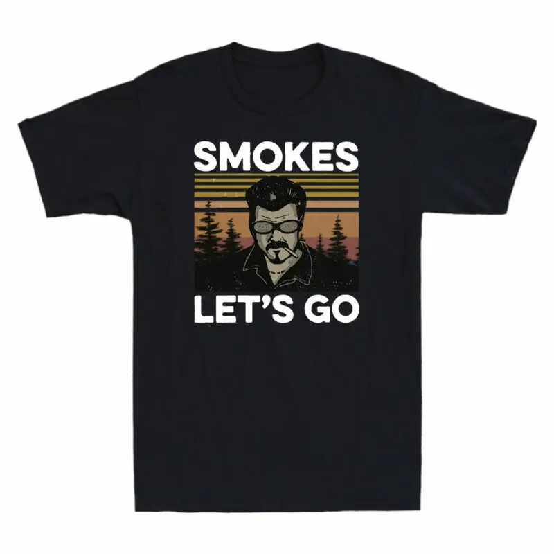 Мужская Винтажная Футболка Smokes Let's Go в стиле ретро, хлопковая черная футболка с коротким рукавом
Мужская Винтажная Футболка Smokes Let's Go в стиле ретро, хлопковая черная футболка с коротким рукавом