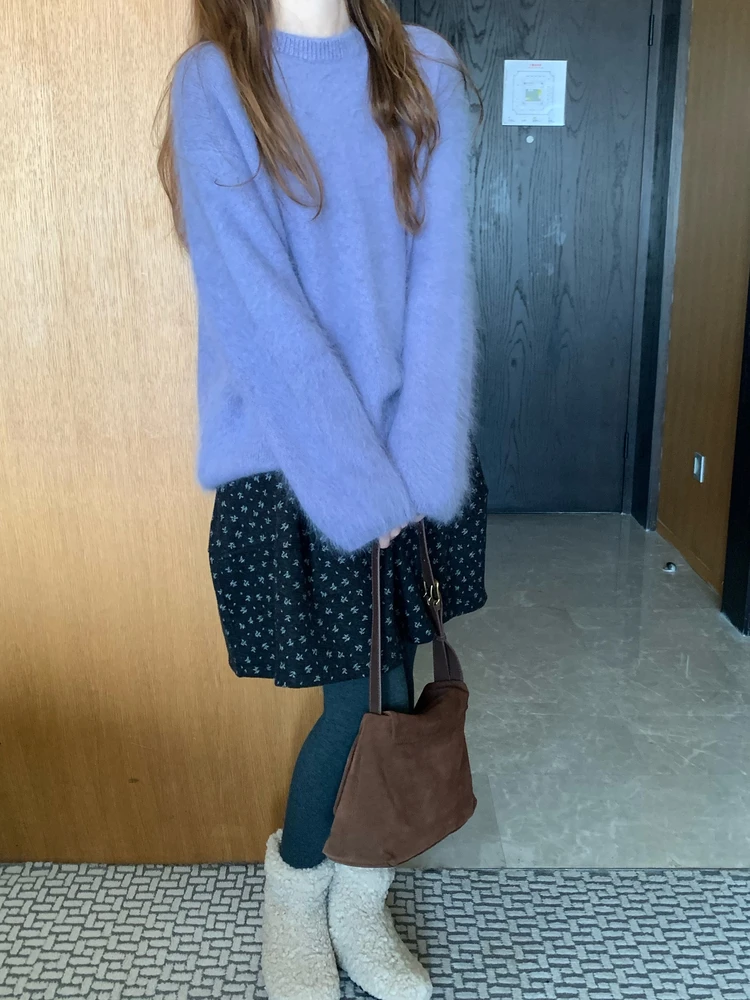 Мягкий шерстяной вязаный свитер с начесом, фиолетовый, красивый, реальный цвет, теплый, длинный...
Мягкий шерстяной вязаный свитер с начесом, фиолетовый, красивый, реальный цвет, теплый, длинный...