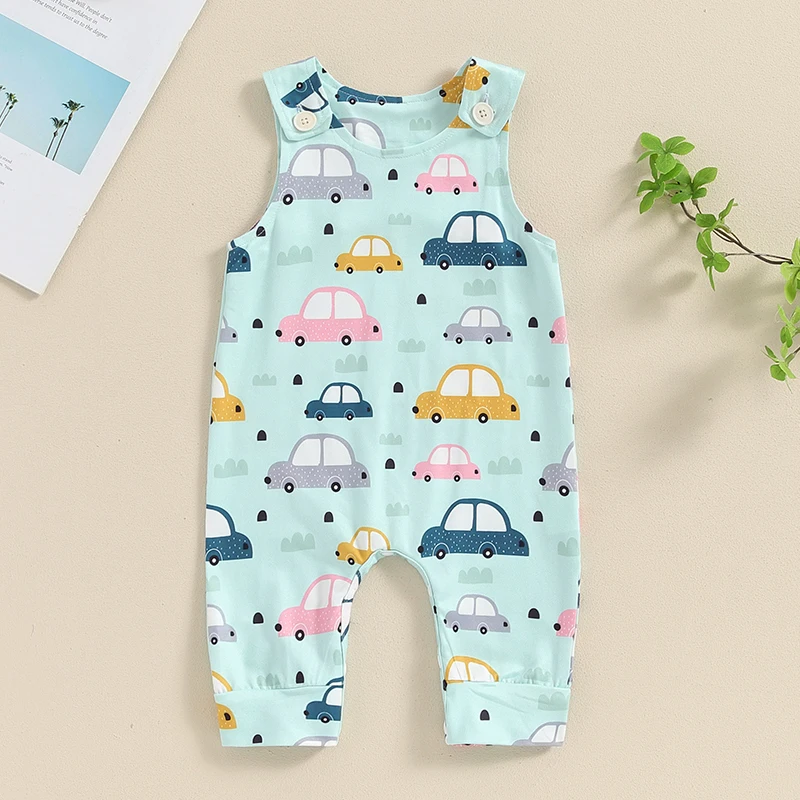 Infant Baby Boy Summer Tank Romper Cartoon Car Print Sleeveless Round Neck Full Length Bodysuit
Infant Baby Boy Summer Tank Romper Cartoon Car Print Sleeveless Round Neck Full Length Bodysuit