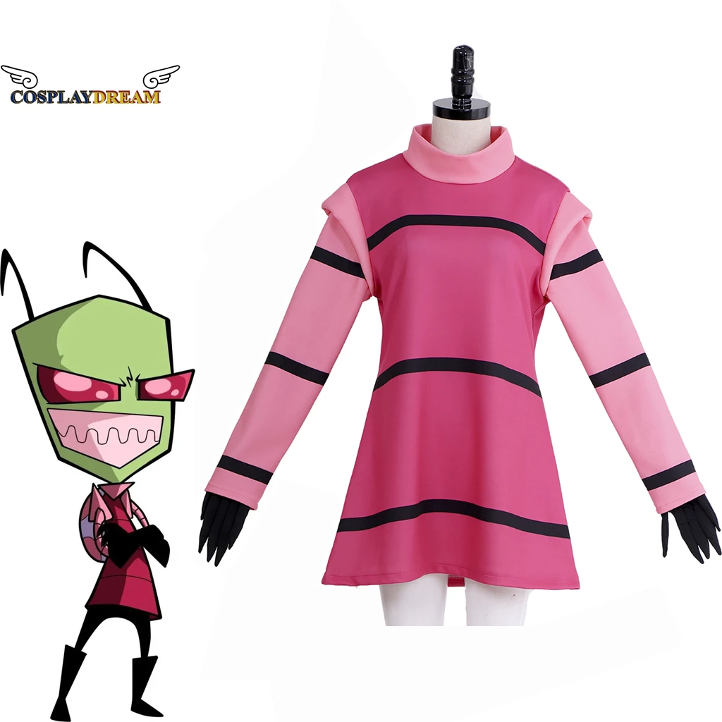 Костюм для косплея аниме Invader ZIM, футболка с длинными рукавами и перчатками Alien ZIM, костюм для Хэллоуина для женщин, индивидуальный пошив
Костюм для косплея аниме Invader ZIM, футболка с длинными рукавами и перчатками Alien ZIM, костюм для Хэллоуина для женщин, индивидуальный пошив