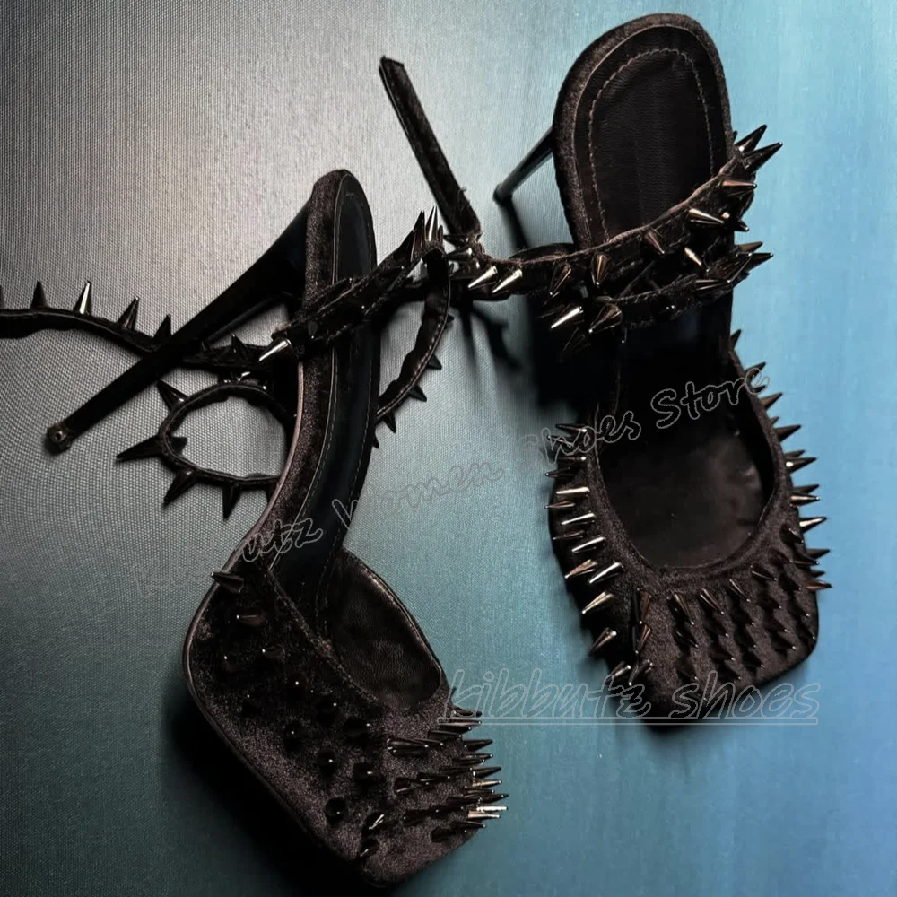 Rivets Satin Ankle Strap Pumps Square Toe Thin Heels Gothic Punk Rock Dark Style Fashion Luxury Elegant Concise Women Shoes New
Rivets Satin Ankle Strap Pumps Square Toe Thin Heels Gothic Punk Rock Dark Style Fashion Luxury Elegant Concise Women Shoes New