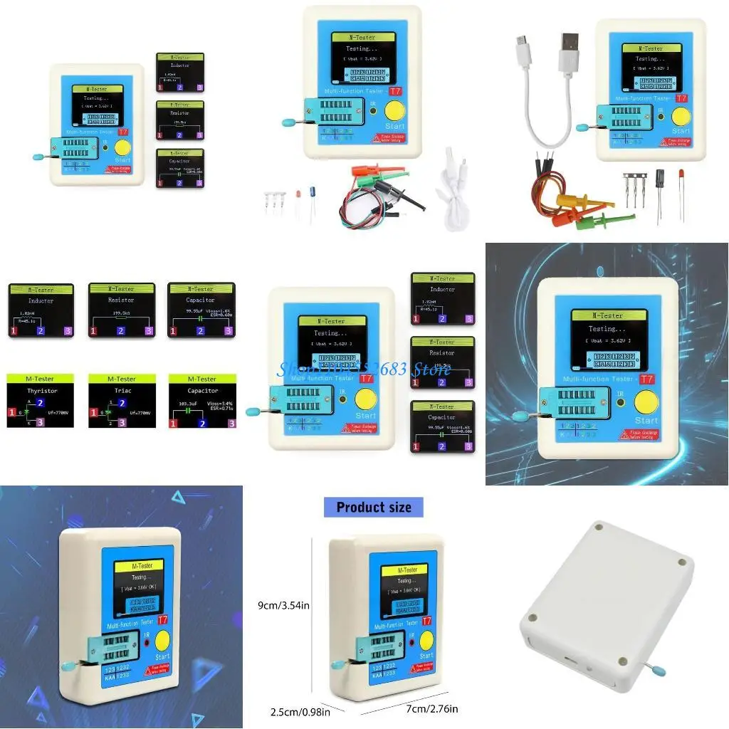 Y6GD Professional Transistors Measurement Instrument with TFT Colorful Screen Small Transistors Identification Multimeter
Y6GD Professional Transistors Measurement Instrument with TFT Colorful Screen Small Transistors Identification Multimeter