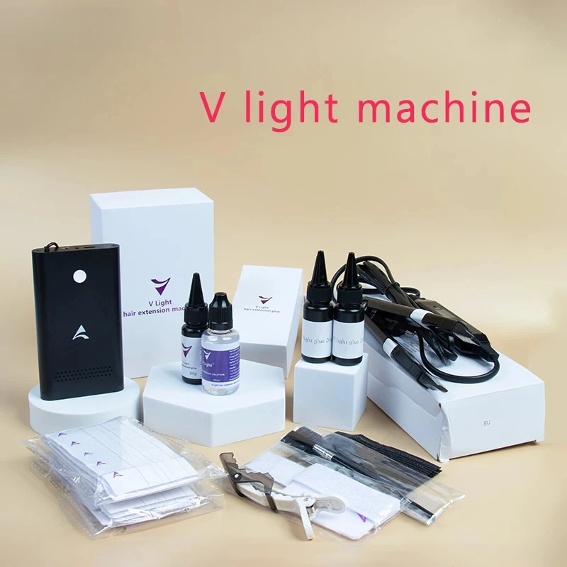 V Light Hair Extensions New Technique 2025 New Arrival Machine Kit With Glue For Salon Wholesale UV Hair Extension Tools
V Light Hair Extensions New Technique 2025 New Arrival Machine Kit With Glue For Salon Wholesale UV Hair Extension Tools