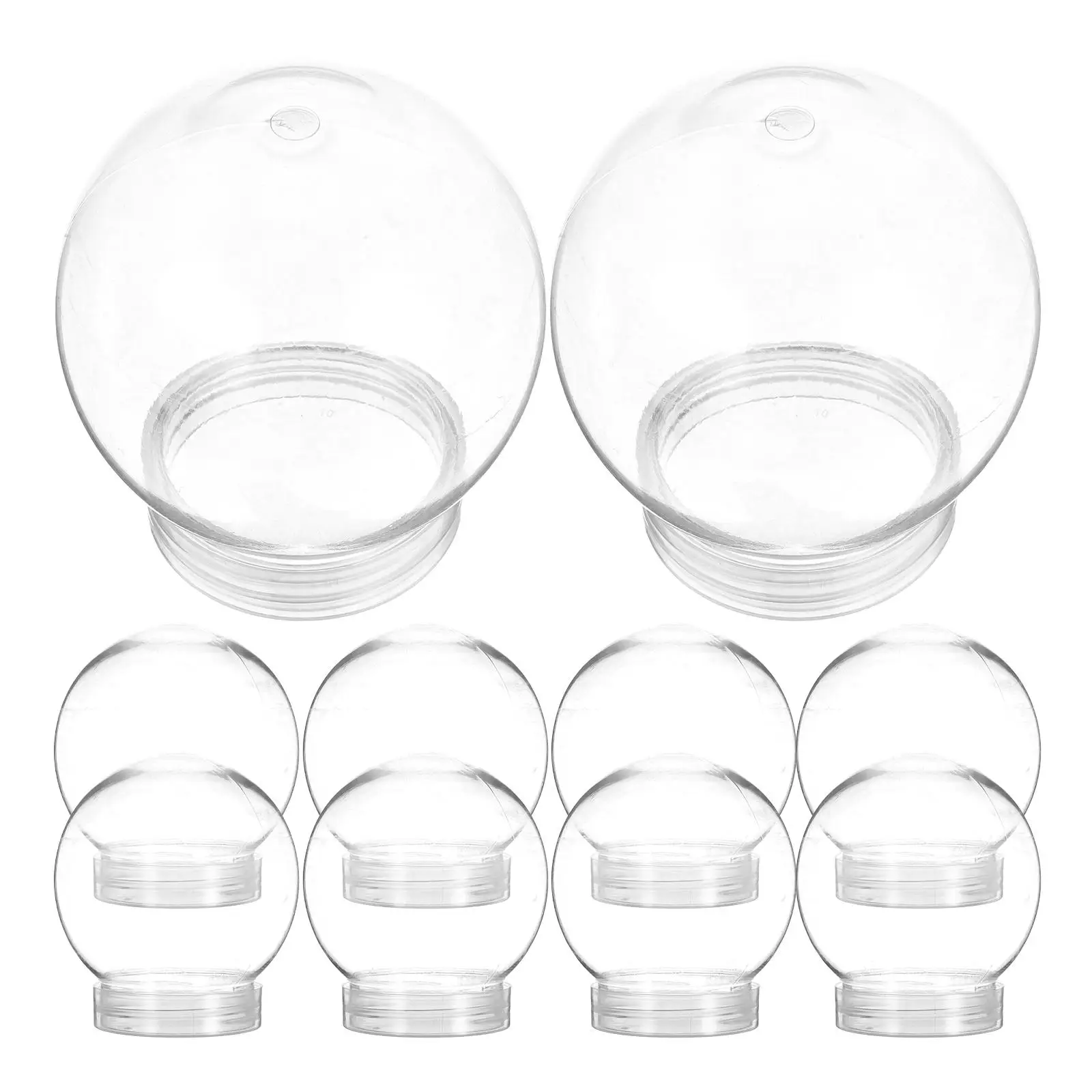 10 Pcs Snow Globe Accessories High Transparent Plastic Round Water Globes for Kids Diy Craft Kit Clear Ball Shape Empty Mold
10 Pcs Snow Globe Accessories High Transparent Plastic Round Water Globes for Kids Diy Craft Kit Clear Ball Shape Empty Mold