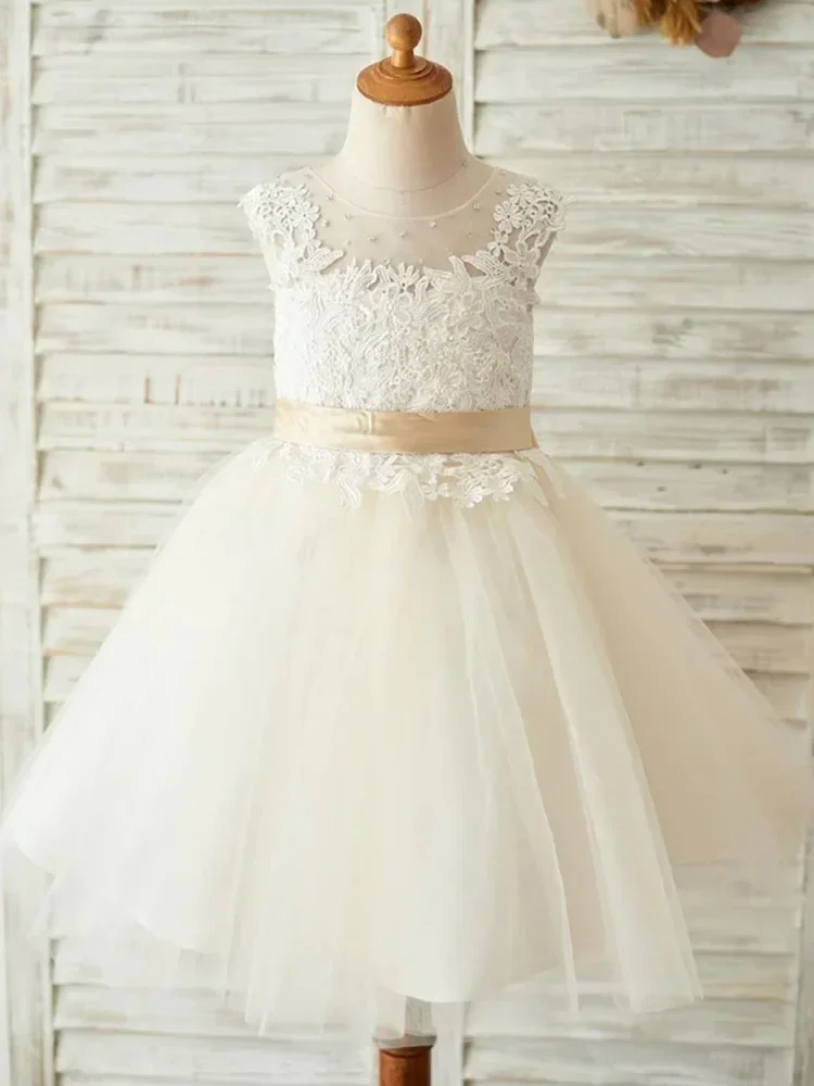 Lace Flower Girl Dresses Ball Gown for Girls Wedding Birthday Party Formal Occasion
Lace Flower Girl Dresses Ball Gown for Girls Wedding Birthday Party Formal Occasion
