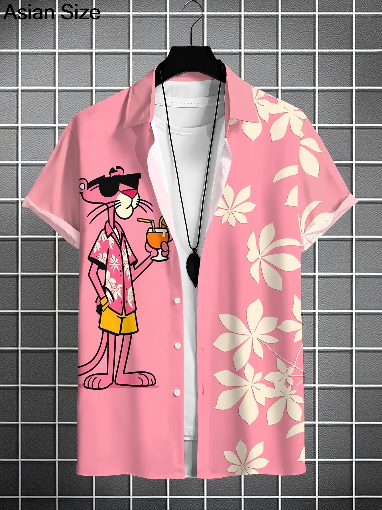 Women's Cartoon Leopard Graphic Men Short Sleeve Lapel Shirt Tops Unisex Pink Button-Down Shirts Summer Daily Female Blouses
Women's Cartoon Leopard Graphic Men Short Sleeve Lapel Shirt Tops Unisex Pink Button-Down Shirts Summer Daily Female Blouses