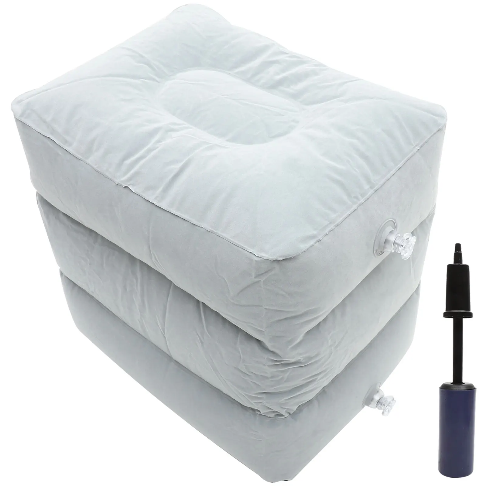 Inflatable Foot Rest Pillow Wedge Shaped Quick Inflate Deflate PVC Flocking Travel Plane Car Train Home Use Adjustable Height
Inflatable Foot Rest Pillow Wedge Shaped Quick Inflate Deflate PVC Flocking Travel Plane Car Train Home Use Adjustable Height