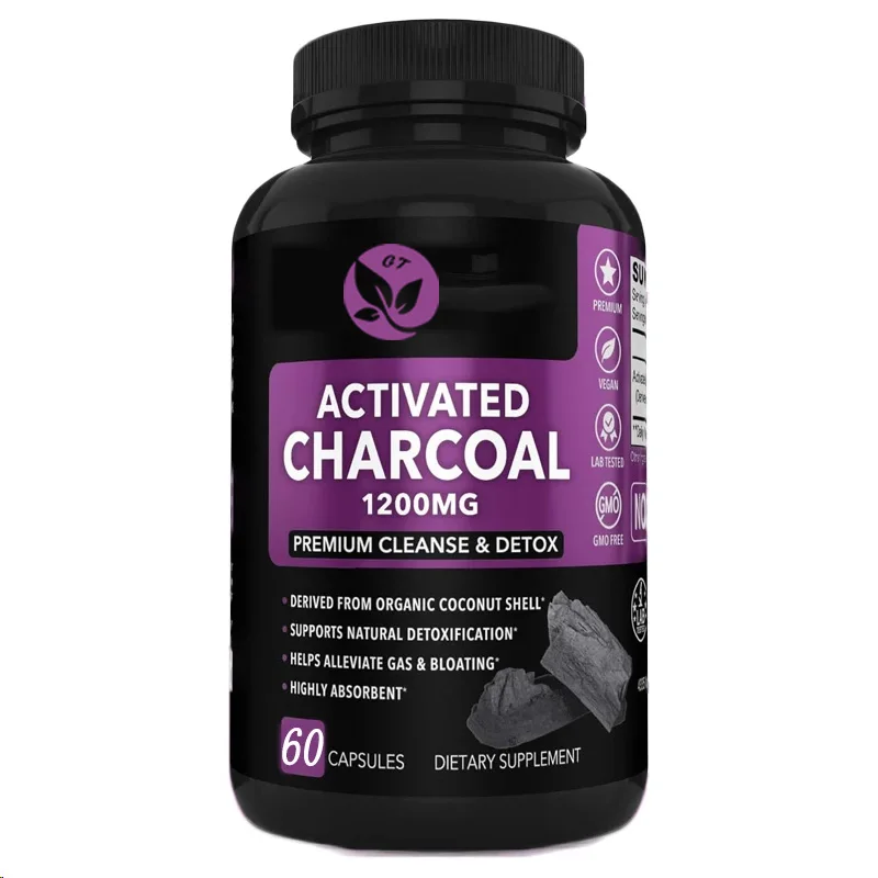 60 Capsules Of Activated Carbon For Cleaning And Detoxification - Coconut Charcoal, Used To Relieve Stomach Qi And Bloating,
60 Capsules Of Activated Carbon For Cleaning And Detoxification - Coconut Charcoal, Used To Relieve Stomach Qi And Bloating,