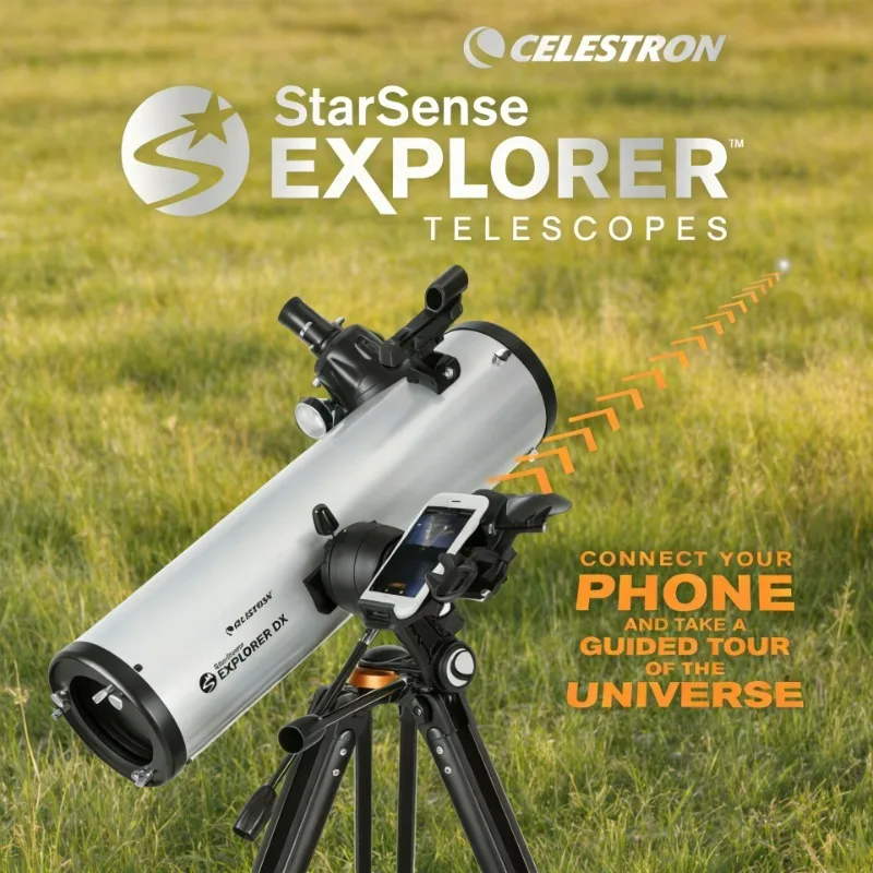 Celestron SSE DX130AZ 130mm Astronomical Telescope with StarSense Explorer App Dual Axis Worm Gear Bracket - Smartphone Enabled
Celestron SSE DX130AZ 130mm Astronomical Telescope with StarSense Explorer App Dual Axis Worm Gear Bracket - Smartphone Enabled