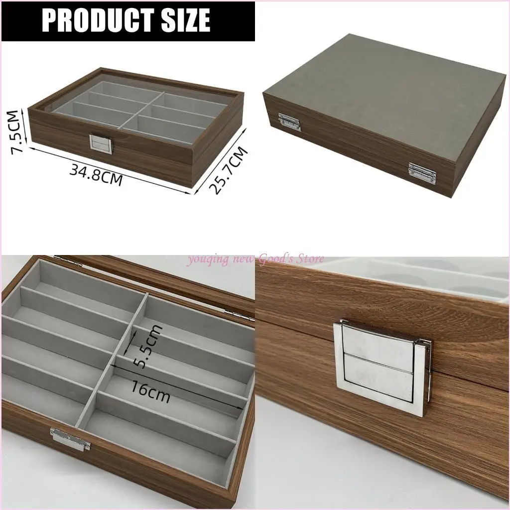 57QA Elegant Sunglasses Organizers With 8 Compartments Clear Cover And Soft Felt Interior For Protective
57QA Elegant Sunglasses Organizers With 8 Compartments Clear Cover And Soft Felt Interior For Protective