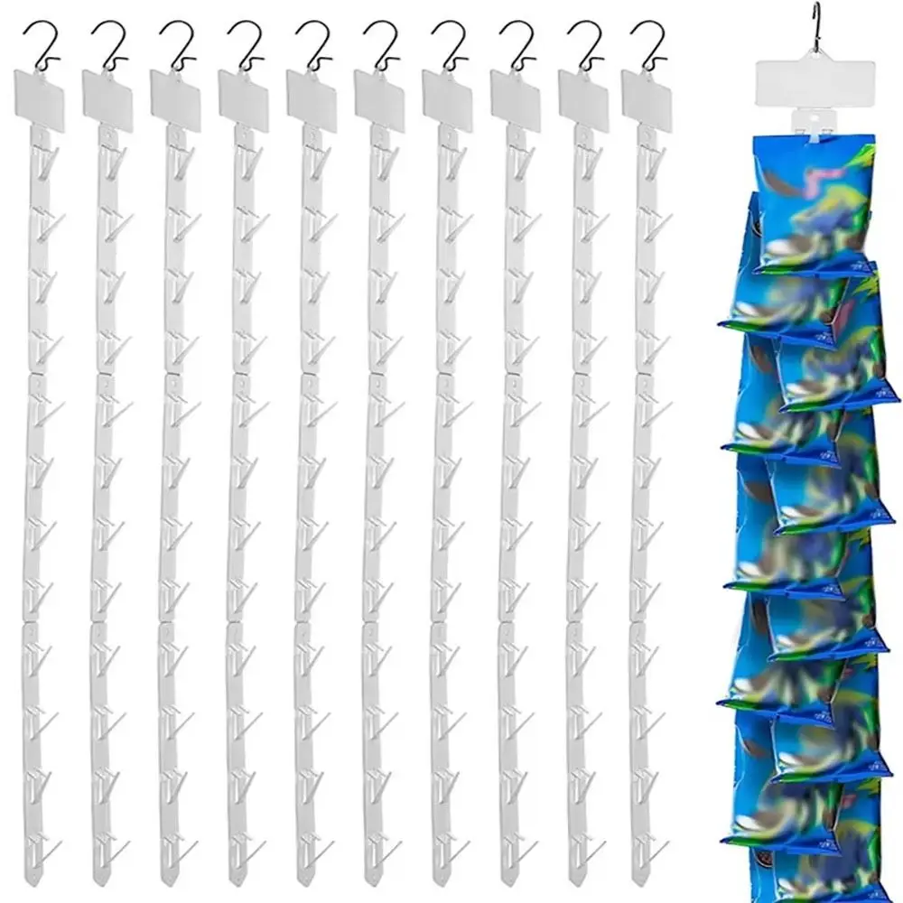 4Pcs Plastic Snack Hanging Strips with 12 Hooks with Label Header Display Hanger Useful Merchandising Clip Strip
4Pcs Plastic Snack Hanging Strips with 12 Hooks with Label Header Display Hanger Useful Merchandising Clip Strip