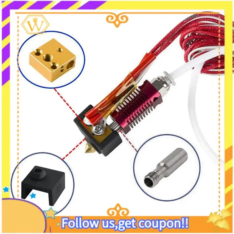 Latest-3 Set Heater Block With Stainless Steel Throat Silicone Case For Creality Ender 3, Ender 3 Pro CR-10/10S 3D Printers
Latest-3 Set Heater Block With Stainless Steel Throat Silicone Case For Creality Ender 3, Ender 3 Pro CR-10/10S 3D Printers