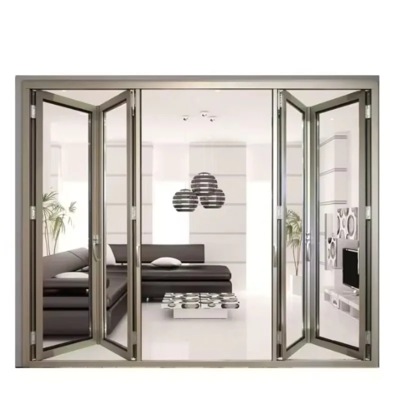 Customized New Products Modern Bi Folding Wind Proof Double Glass Partition Aluminium Folding Door for Residential
Customized New Products Modern Bi Folding Wind Proof Double Glass Partition Aluminium Folding Door for Residential