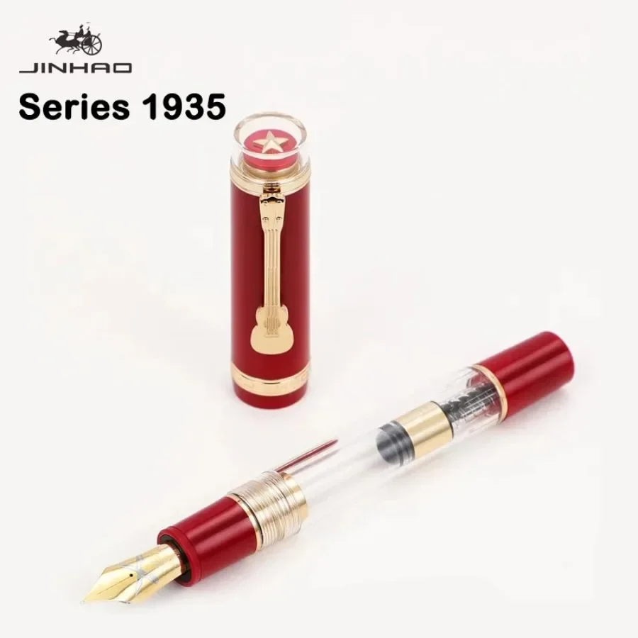 Ручка перьевая Jinhao 1935 TIANDAO, роскошный зажим для гитары, F/M перо, прозрачные красные карандаши с чернилами, офисные и школьные принадлежности, Канцтовары
Ручка перьевая Jinhao 1935 TIANDAO, роскошный зажим для гитары, F/M перо, прозрачные красные карандаши с чернилами, офисные и школьные принадлежности, Канцтовары