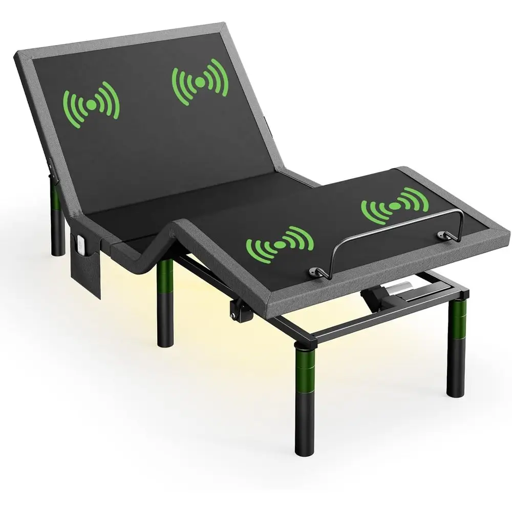 Twin XL Smart Adjustable Bed Base with Massage, App Control, 4 Height Modes, Quick Assembly, Under-Bed Light
Twin XL Smart Adjustable Bed Base with Massage, App Control, 4 Height Modes, Quick Assembly, Under-Bed Light