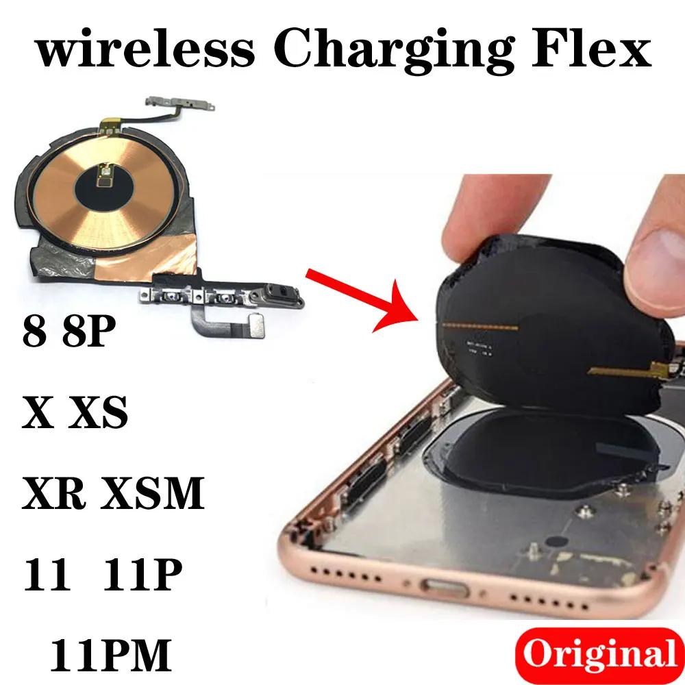 Original For iphone 8 8 Plus X Xs Max XR 11 pro max NFC Wireless Charging Coil Sticker With Volume Flex Cable
Original For iphone 8 8 Plus X Xs Max XR 11 pro max NFC Wireless Charging Coil Sticker With Volume Flex Cable