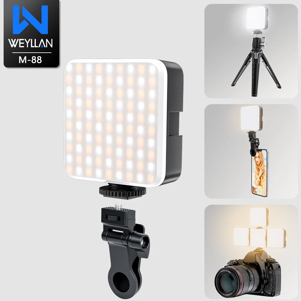WEYLLAN Multi-purpose Mobile Fill Light Portable Mini Clip-on Fill Light USB Charging 10 Brightness Modes for Camera DSLR Phone
WEYLLAN Multi-purpose Mobile Fill Light Portable Mini Clip-on Fill Light USB Charging 10 Brightness Modes for Camera DSLR Phone