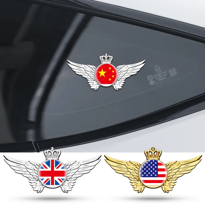 Hot Sale Gold/Silver Winged Crown National Flag Car Emblem, 3D Metal Decal for Germany/France/Italy/USA/UK/Canada/EU Flags
Hot Sale Gold/Silver Winged Crown National Flag Car Emblem, 3D Metal Decal for Germany/France/Italy/USA/UK/Canada/EU Flags