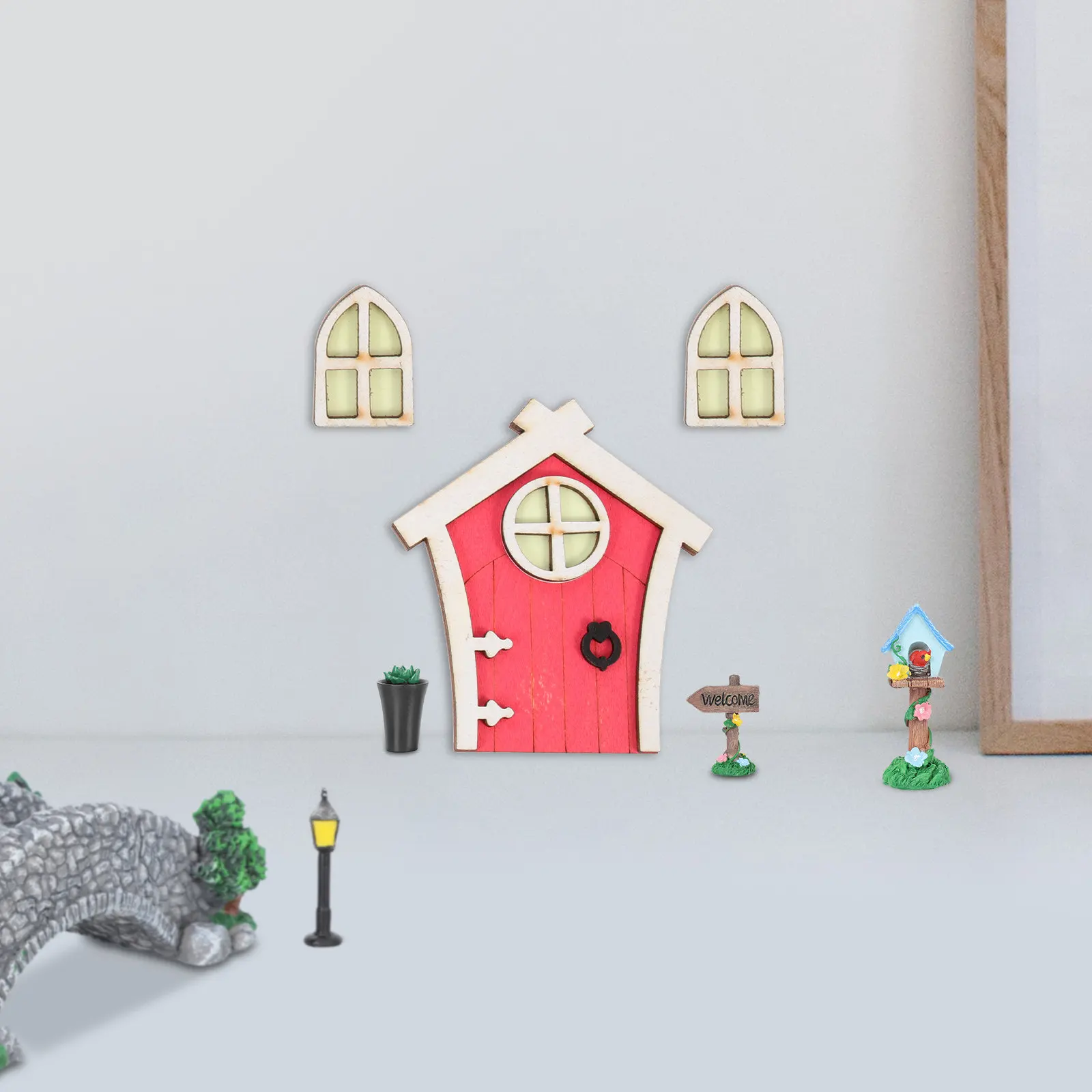 3Sets Miniature Fairy Door Wooden Craft Garden Decor Luminous Tree Hanging Decoration Natural Wood Fairy House Ornament
3Sets Miniature Fairy Door Wooden Craft Garden Decor Luminous Tree Hanging Decoration Natural Wood Fairy House Ornament