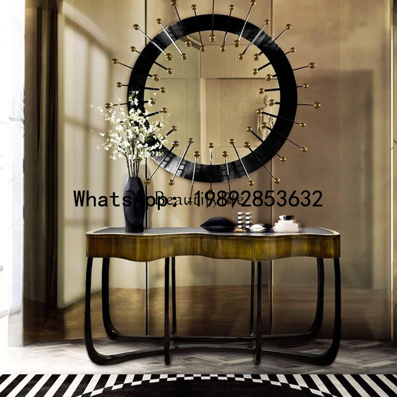 GZ **Light luxury entrance table Simple modern end view table Wall tempered glass stainless steel table
GZ **Light luxury entrance table Simple modern end view table Wall tempered glass stainless steel table