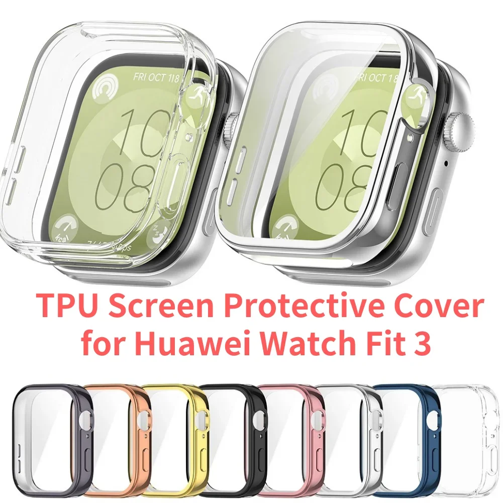 TPU Case Anti-Fall Full Cover Protective Shell Dustproof Watch Bumper Screen Protector Smart Watch Case for Huawei Watch Fit 3
TPU Case Anti-Fall Full Cover Protective Shell Dustproof Watch Bumper Screen Protector Smart Watch Case for Huawei Watch Fit 3