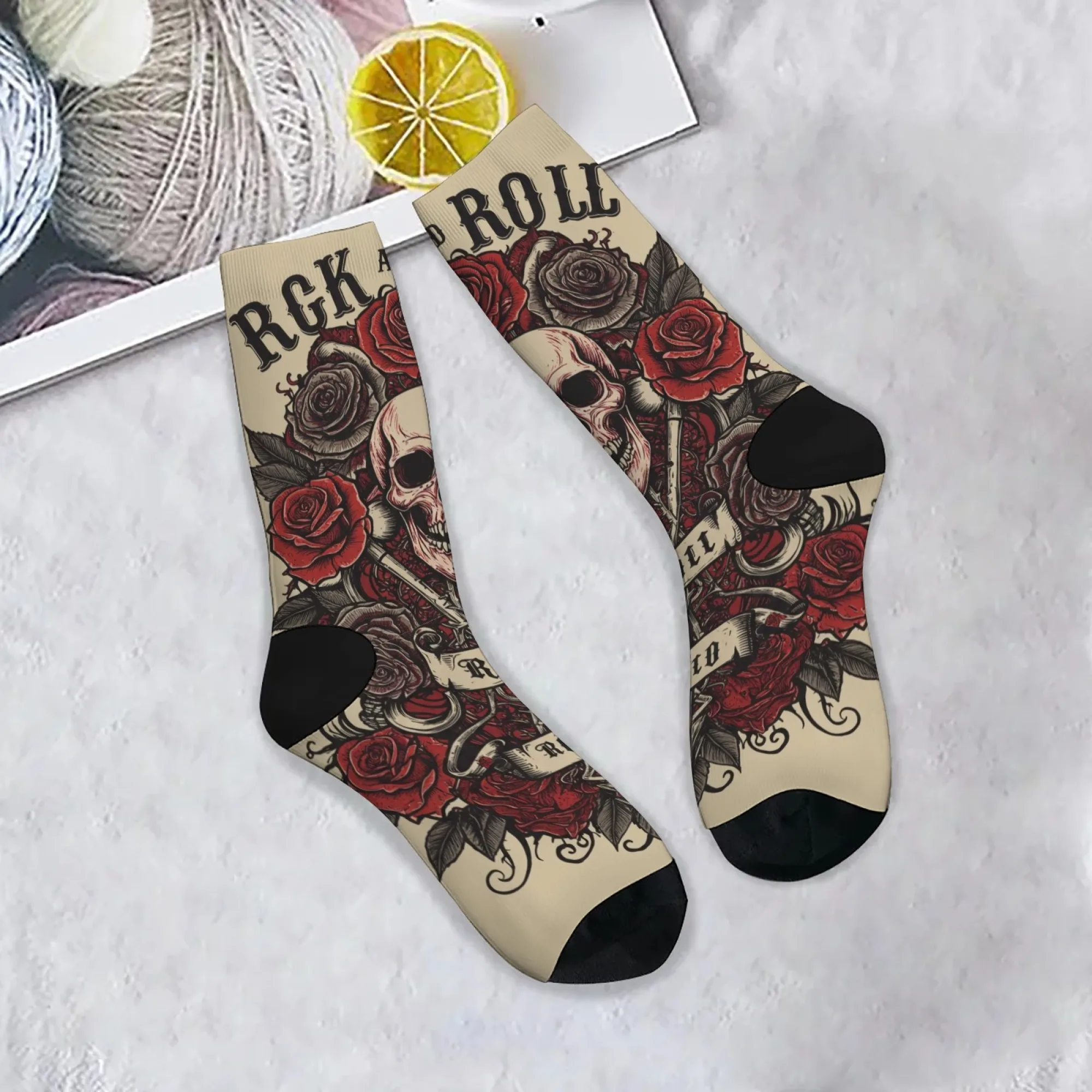 Мужские носки Crazy Rock Skull Rose, удобные дышащие повседневные модные носки в стиле ретро, новинка, подарок на вечеринку, забавные носки в стиле счастливого хип-хопа 
Мужские носки Crazy Rock Skull Rose, удобные дышащие повседневные модные носки в стиле ретро, новинка, подарок на вечеринку, забавные носки в стиле счастливого хип-хопа