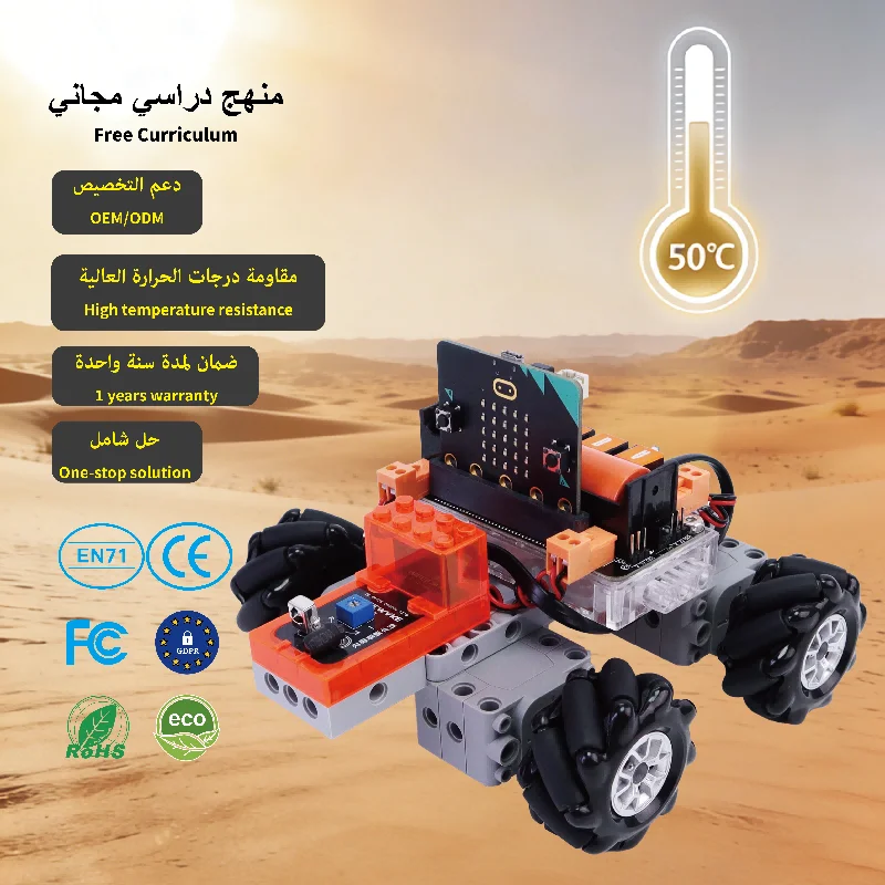 Middle East Kids 8+Old 4Wd Mecanum Chassis Smart Car Programming Micro Bit Stem Robotics Starter Kit for School Projects
Middle East Kids 8+Old 4Wd Mecanum Chassis Smart Car Programming Micro Bit Stem Robotics Starter Kit for School Projects