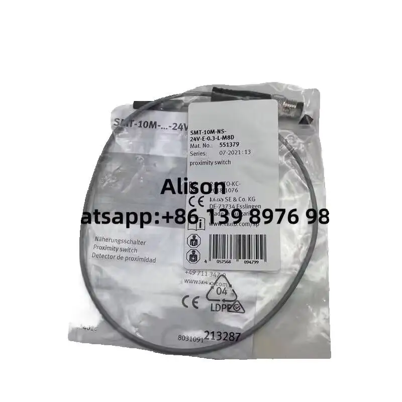 proximity switch SMT-10M-NS-24V-E-0.3-L-M8D 551379 551380
proximity switch SMT-10M-NS-24V-E-0.3-L-M8D 551379 551380