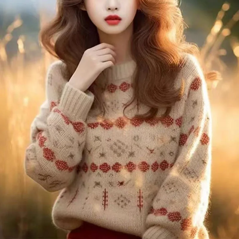 Autumn and Winter New Design Round Neck Pullover Long Sleeved Sweet Sweater Skin Friendly Versatile Knitted Sweater Top
Autumn and Winter New Design Round Neck Pullover Long Sleeved Sweet Sweater Skin Friendly Versatile Knitted Sweater Top