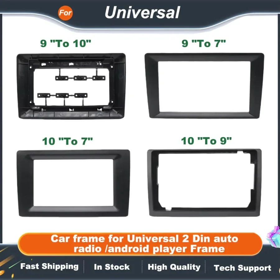 Universal 9"/10" to 7"/9"/10" Car Radio Fascia Frame 2Din Android Stereo Adapter Panel Dash Mount Bezel
Universal 9"/10" to 7"/9"/10" Car Radio Fascia Frame 2Din Android Stereo Adapter Panel Dash Mount Bezel