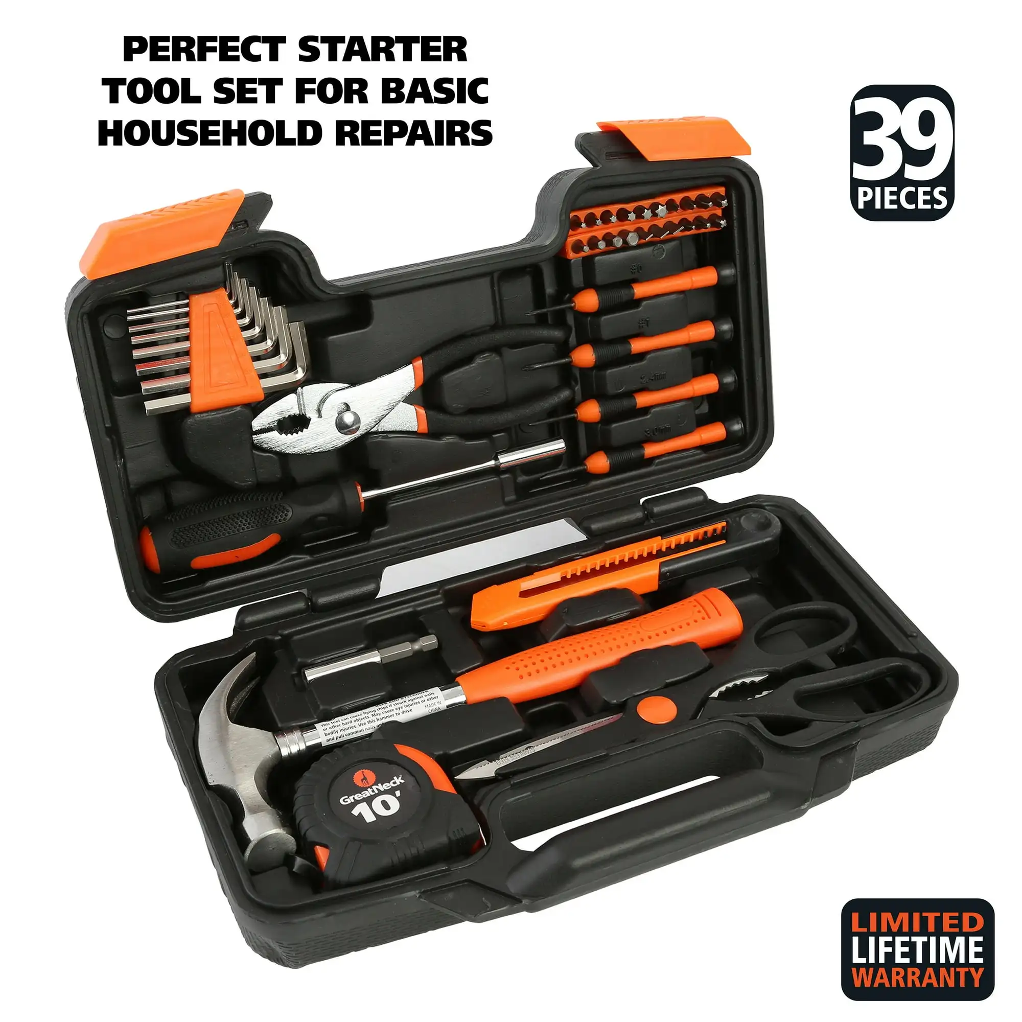 Tool Set, 39 Pieces, for Routine Home Maintenance
Tool Set, 39 Pieces, for Routine Home Maintenance